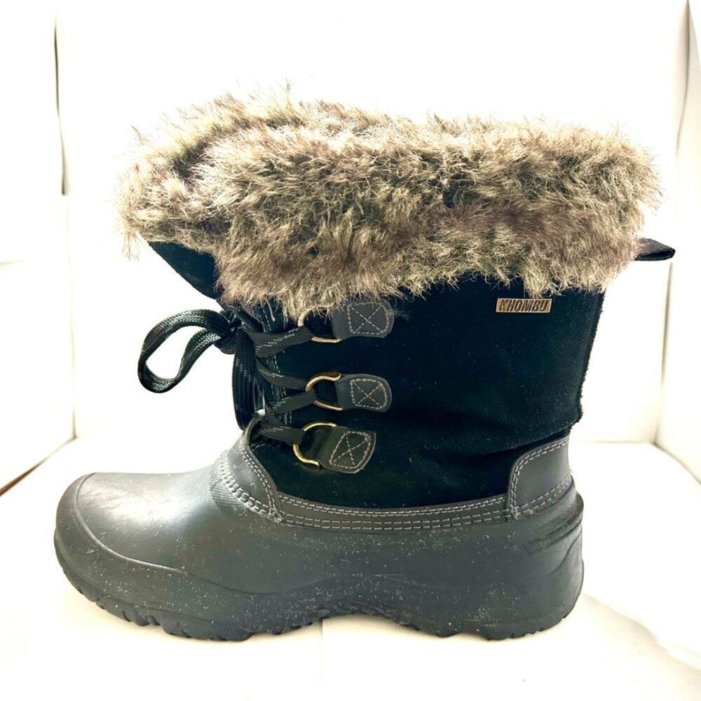 Khombu Mid-Calf Black Boots for Women Size 9 M